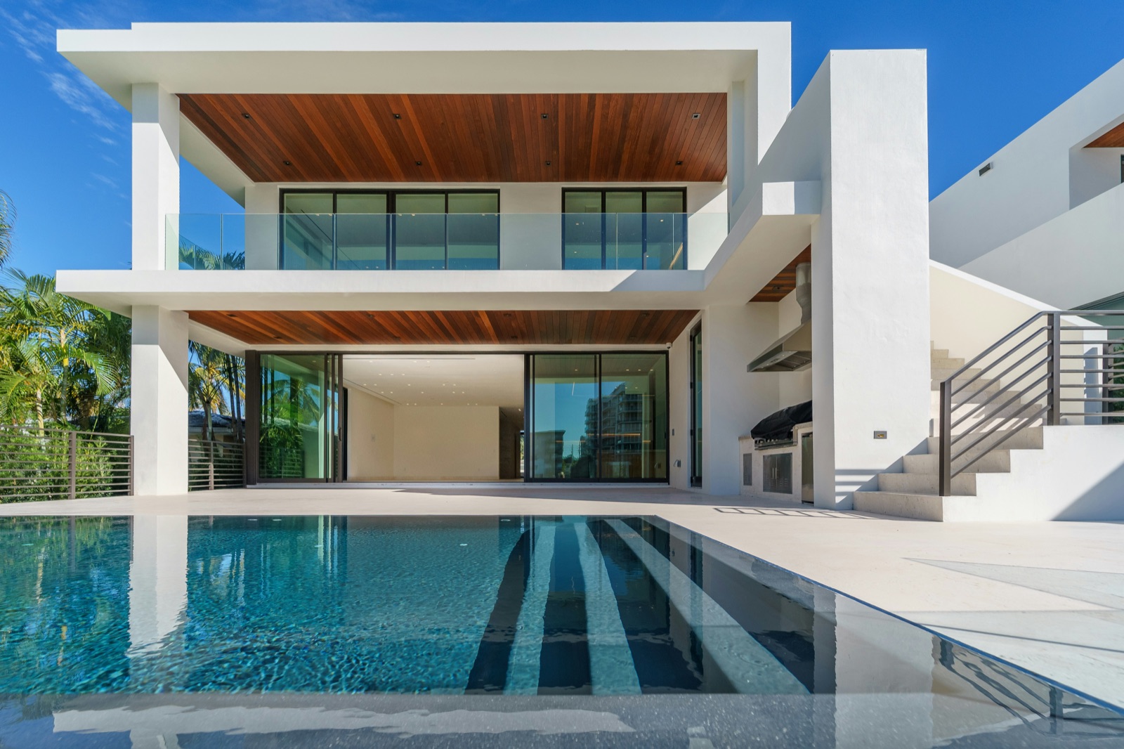 Completed California pool with premium finishes ready for owner walkthrough and review request